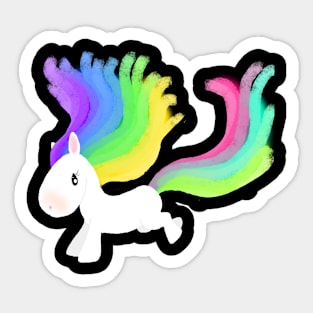 Rainbow Uni Sticker